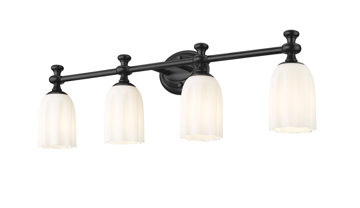 Vanity Z-Lite 1102-4V-MB Matte Black Orion 4 Light Vanity Z-Lite