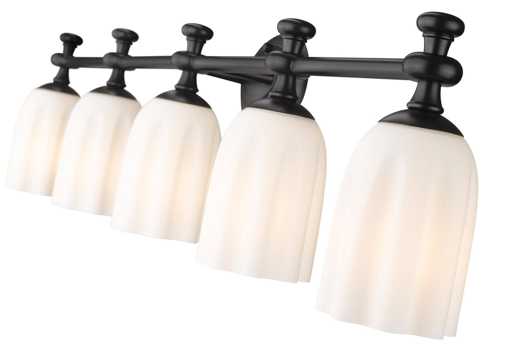 Vanity Z-Lite 1102-5V-MB Matte Black Orion 5 Light Vanity Z-Lite