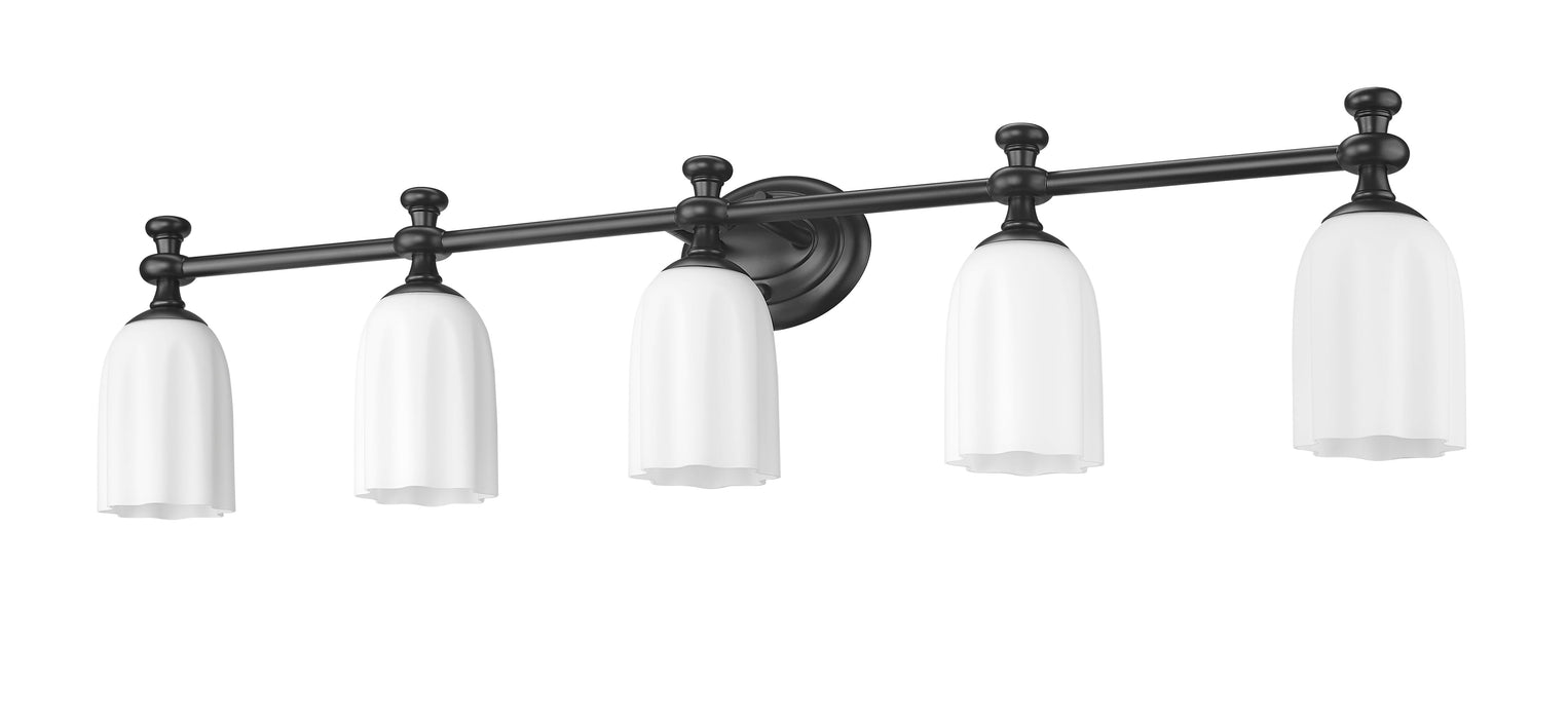 Vanity Z-Lite 1102-5V-MB Matte Black Orion 5 Light Vanity Z-Lite
