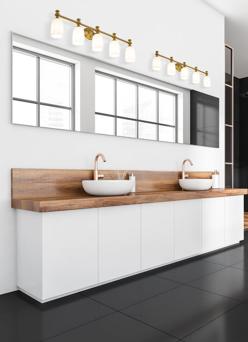 Vanity Z-Lite 1102-5V-MGLD Modern Gold Orion 5 Light Vanity Z-Lite