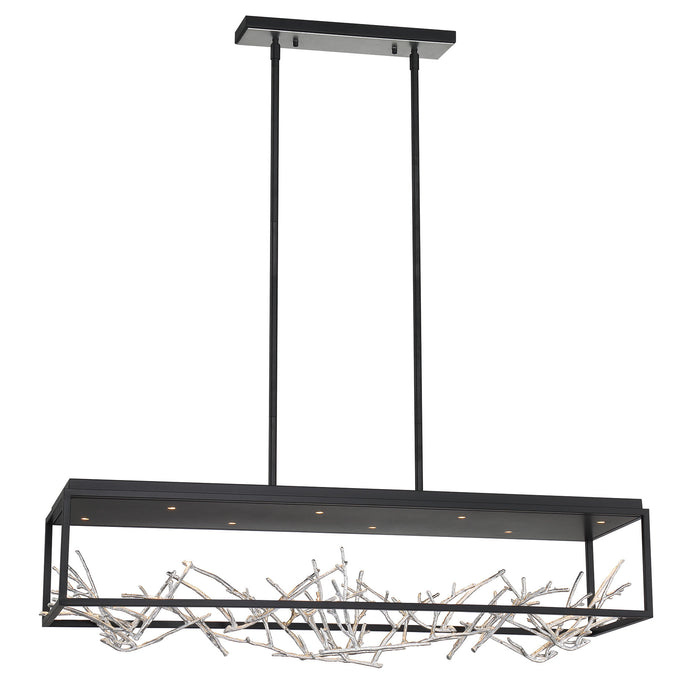 Eurofase 35642-023 Aerie 42" Silver-Black Mix LED Chandelier