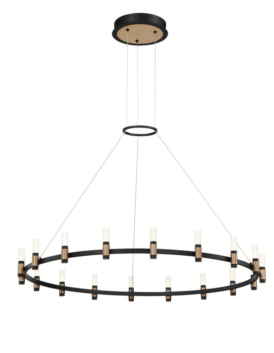 Eurofase 37044-015 Albany 45" Brass-Black Mix LED Chandelier