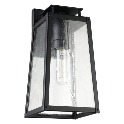 Exterior Wall Sconce Thesis 207058A Salford 13 inch 1 light Matte Black Exterior Wall Sconce with Clear Antique Glass THESIS