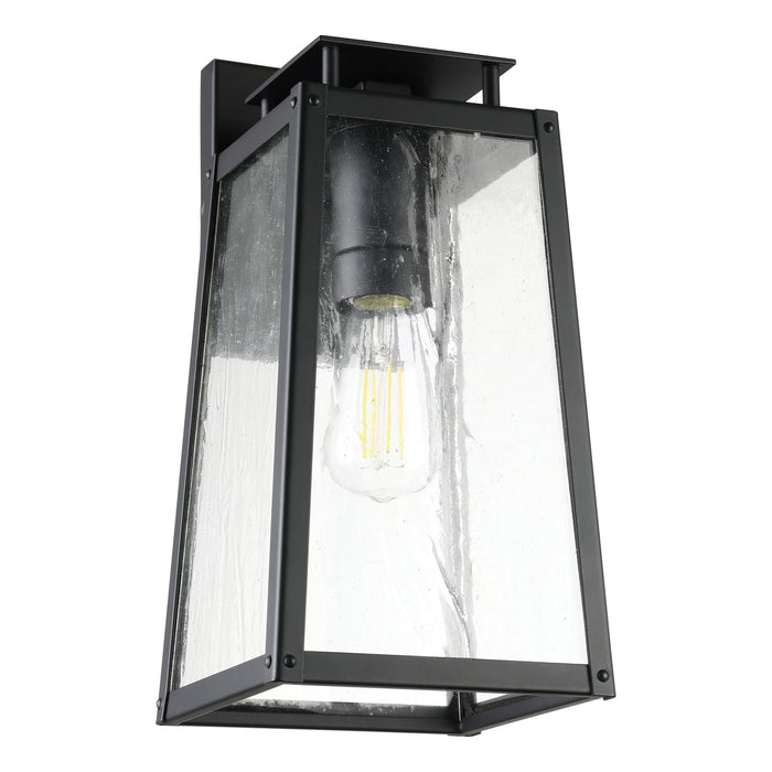 Exterior Wall Sconce Thesis 207058A Salford 13 inch 1 light Matte Black Exterior Wall Sconce with Clear Antique Glass THESIS