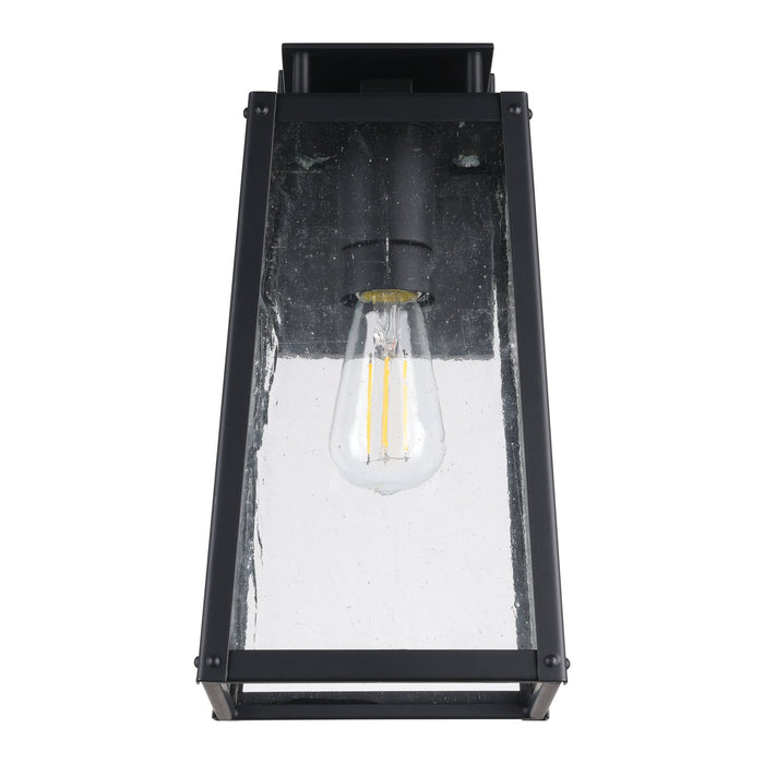 Exterior Wall Sconce Thesis 207058A Salford 13 inch 1 light Matte Black Exterior Wall Sconce with Clear Antique Glass THESIS