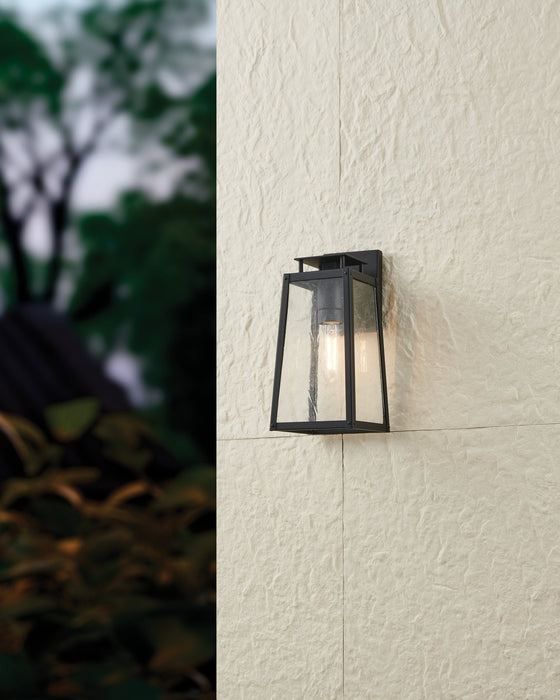 Exterior Wall Sconce Thesis 207058A Salford 13 inch 1 light Matte Black Exterior Wall Sconce with Clear Antique Glass THESIS