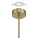 Chandelier Thesis 207265A Calle 16 inch 3 light Brass LED Chandelier with Gold Leaf Hand Pressed Glass Shades THESIS