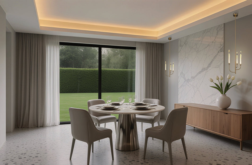 Chandelier Thesis 207265A Calle 16 inch 3 light Brass LED Chandelier with Gold Leaf Hand Pressed Glass Shades THESIS