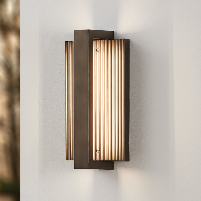 Exterior Wall Sconce Thesis 207067A Jubilee 12 inch Forged Bronze 5CCT LED Exterior Wall Sconce THESIS