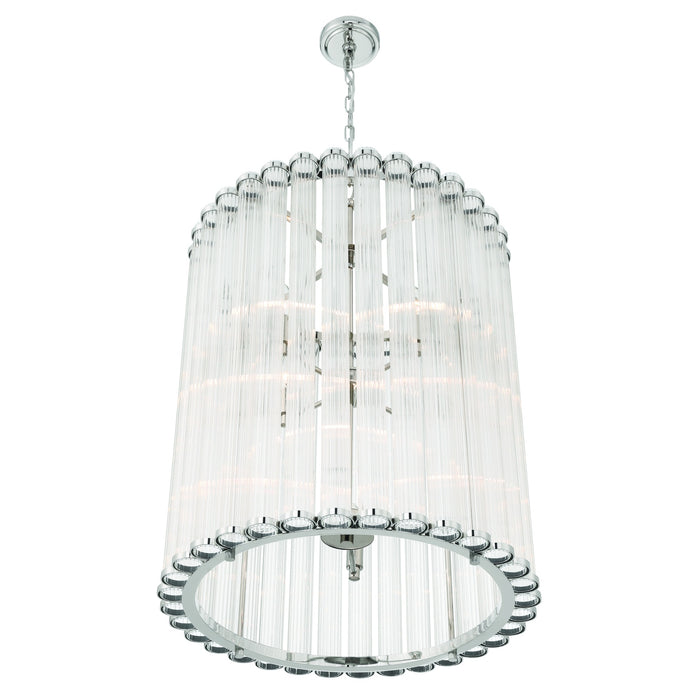 Eurofase 47238-022 Glasbury 27" Polished Nickel Chandelier