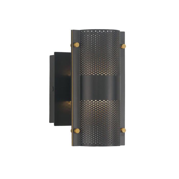 Eurofase 46459-015 Westcliffe 8" Gold-Black Mix LED Outdoor Wall Light