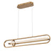 Eurofase 37039-028 Demark 42" Matte Gold LED Chandelier