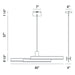 Eurofase 37064-013 Cameno 45" Matte Black LED Chandelier