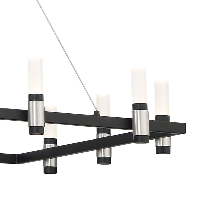 Eurofase 37048-013 Altamont 52" Satin Nickel-Black Mix LED Chandelier