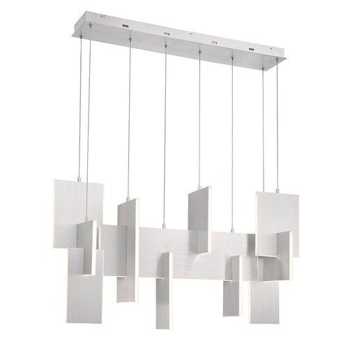 Eurofase 38044-030 Coburg 42" Anodized Silver LED Chandelier