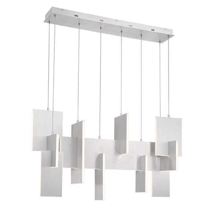 Eurofase 38044-030 Coburg 42" Anodized Silver LED Chandelier