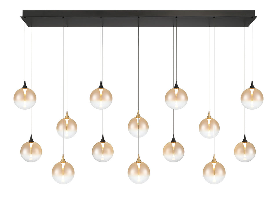Eurofase 48940-030 Iissa 72" Gold-Black Mix LED Chandelier