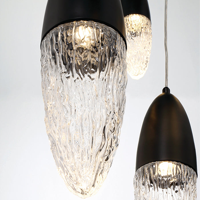 Eurofase 43859-022 Ecrou 30" Matte Black LED Chandelier