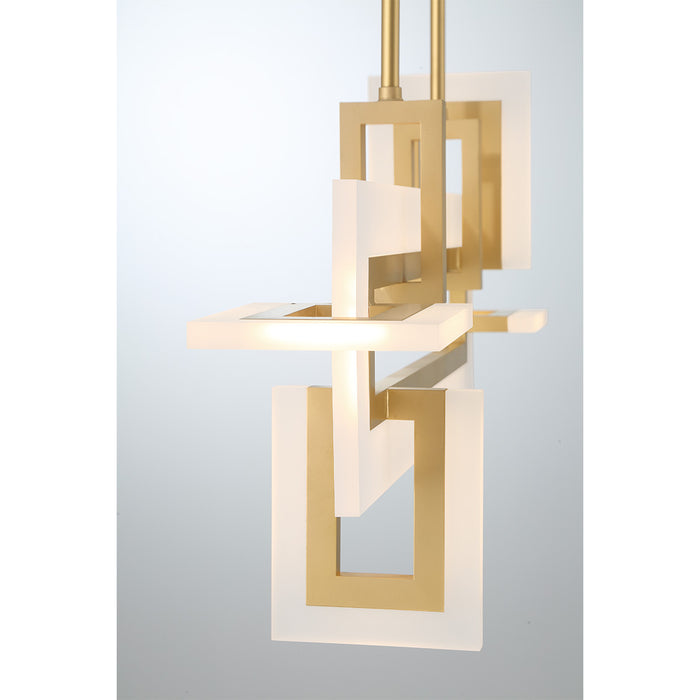 Eurofase 45718-014 Inizio 33" Matte Gold LED Chandelier