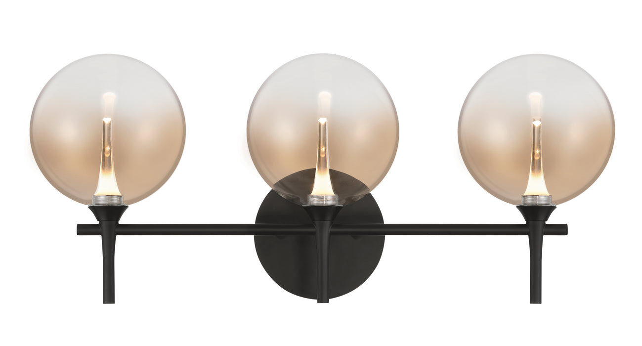 Eurofase 48915-038 Iissa 3-Light Matte Black LED Vanity Light