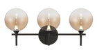 Eurofase 48915-038 Iissa 3-Light Matte Black LED Vanity Light