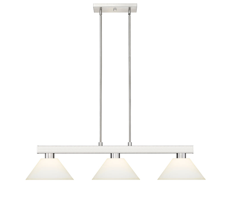 Billiard Z-Lite 152BN-AMO14 Brushed Nickel Cobalt 3 Light Billiard Z-Lite