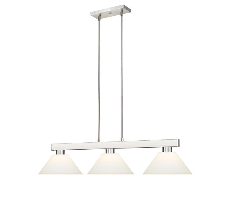 Billiard Z-Lite 152BN-AMO14 Brushed Nickel Cobalt 3 Light Billiard Z-Lite