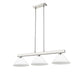 Billiard Z-Lite 152BN-AMO14 Brushed Nickel Cobalt 3 Light Billiard Z-Lite