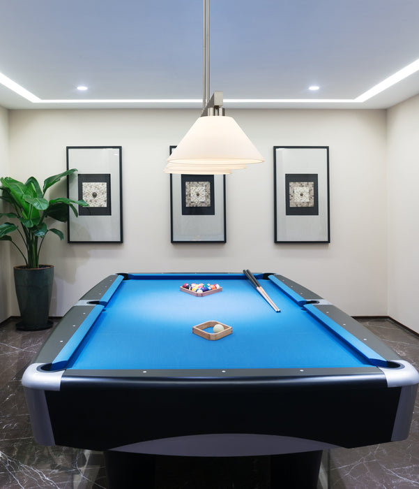 Billiard Z-Lite 152BN-AMO14 Brushed Nickel Cobalt 3 Light Billiard Z-Lite