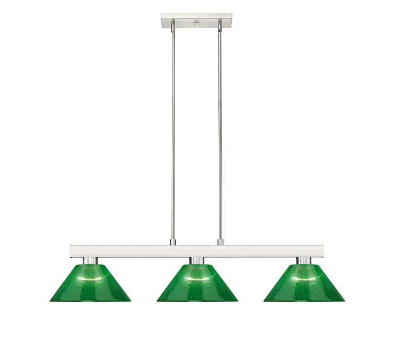 Billiard Z-Lite 152BN-ARG Brushed Nickel Cobalt 3 Light Billiard Z-Lite