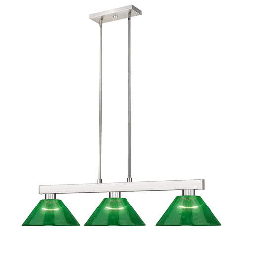 Billiard Z-Lite 152BN-ARG Brushed Nickel Cobalt 3 Light Billiard Z-Lite