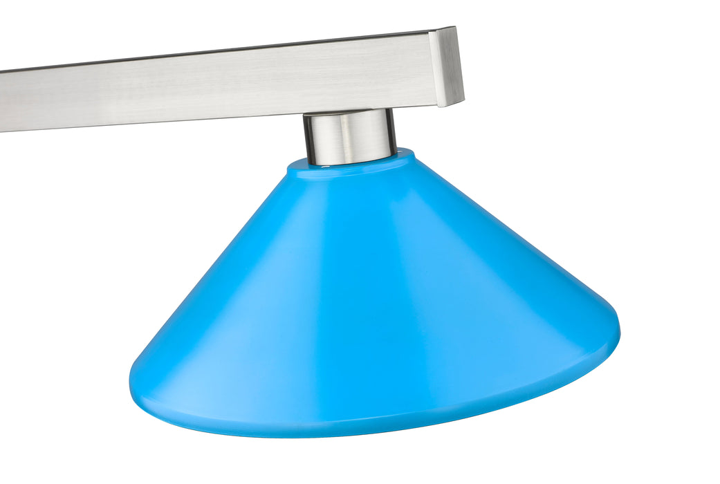 Billiard Z-Lite 152BN-MEB Brushed Nickel Cobalt 3 Light Billiard Z-Lite