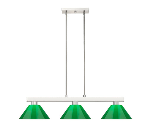 Billiard Z-Lite 152BN-PGR Brushed Nickel Cobalt 3 Light Billiard Z-Lite