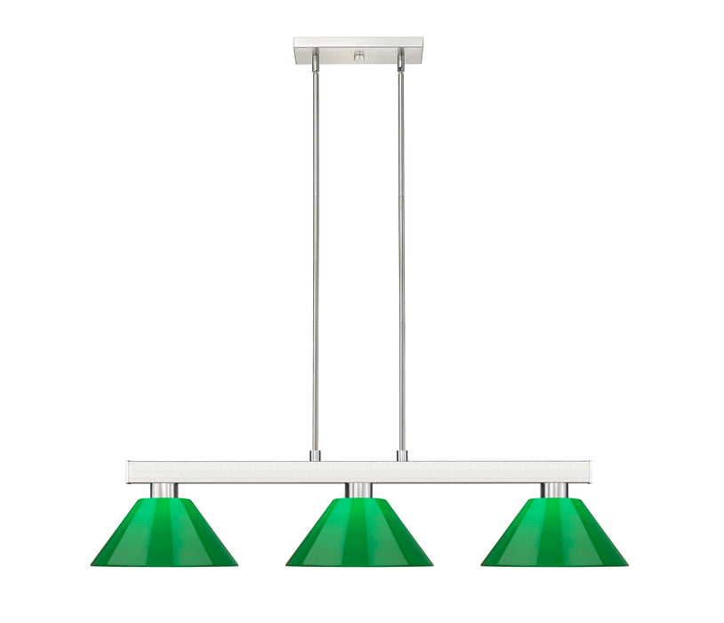 Billiard Z-Lite 152BN-PGR Brushed Nickel Cobalt 3 Light Billiard Z-Lite