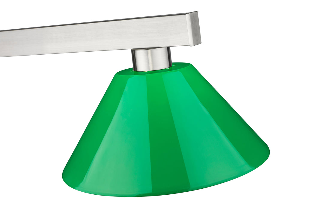 Billiard Z-Lite 152BN-PGR Brushed Nickel Cobalt 3 Light Billiard Z-Lite