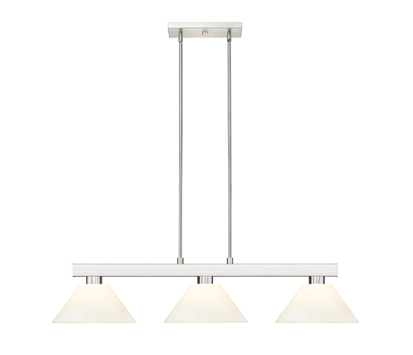 Billiard Z-Lite 152BN-PWH Brushed Nickel Cobalt 3 Light Billiard Z-Lite