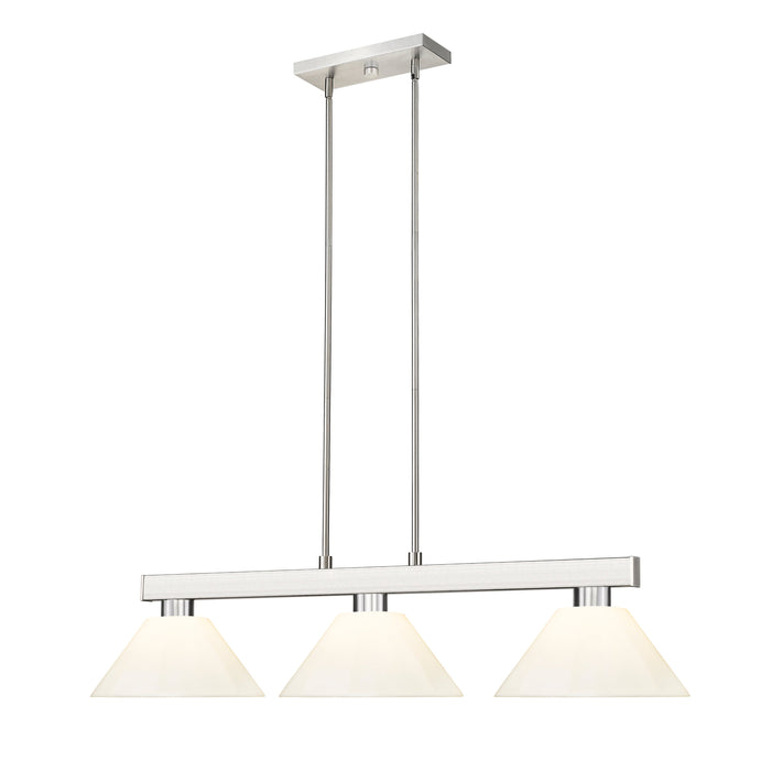 Billiard Z-Lite 152BN-PWH Brushed Nickel Cobalt 3 Light Billiard Z-Lite