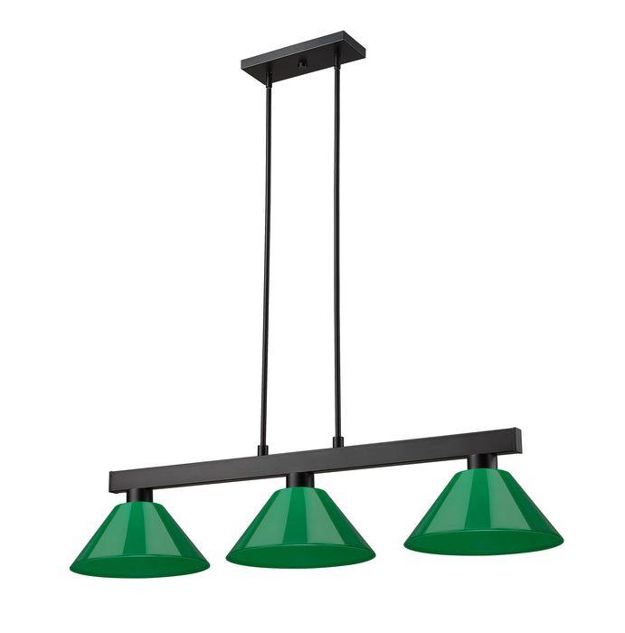 Billiard Z-Lite 152MB-PGR Matte Black Cobalt 3 Light Billiard Z-Lite