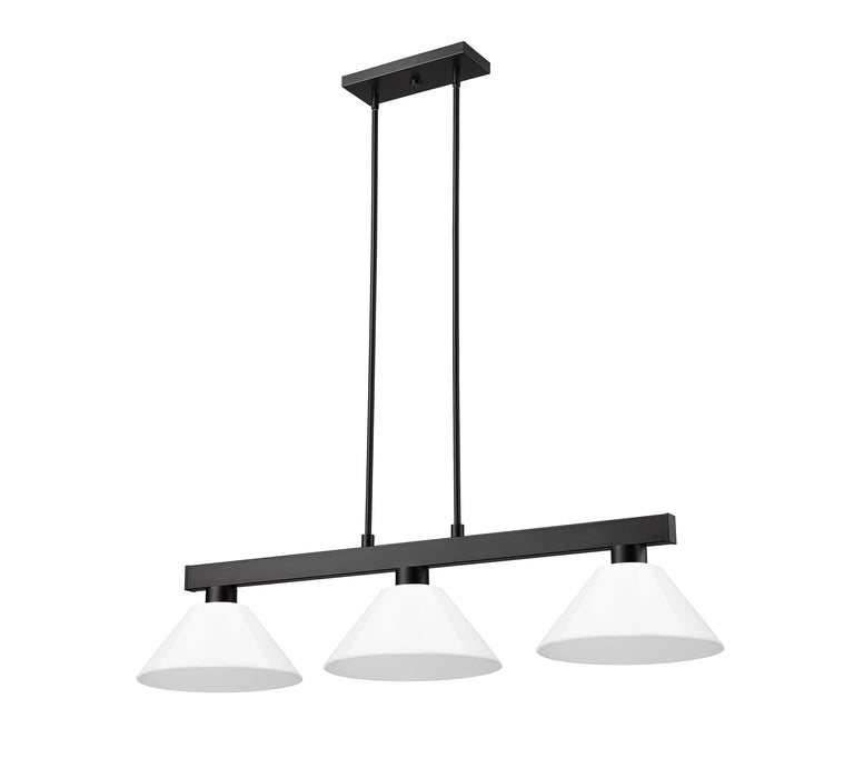Billiard Z-Lite 152MB-PWH Matte Black Cobalt 3 Light Billiard Z-Lite