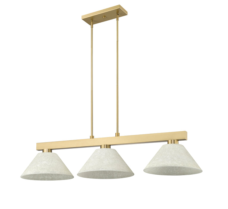 Billiard Z-Lite 152MGLD-AGM14 Modern Gold Cobalt 3 Light Billiard Z-Lite