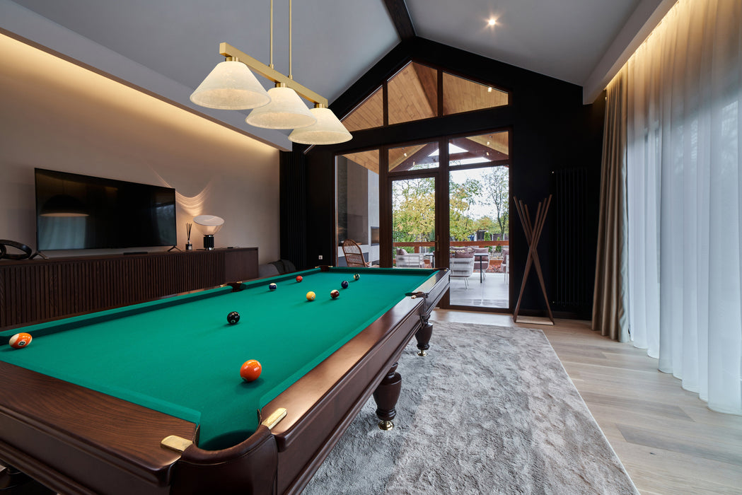 Billiard Z-Lite 152MGLD-AGM14 Modern Gold Cobalt 3 Light Billiard Z-Lite