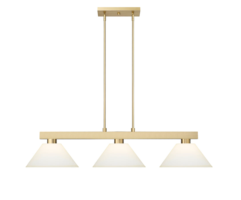 Billiard Z-Lite 152MGLD-AMO14 Modern Gold Cobalt 3 Light Billiard Z-Lite