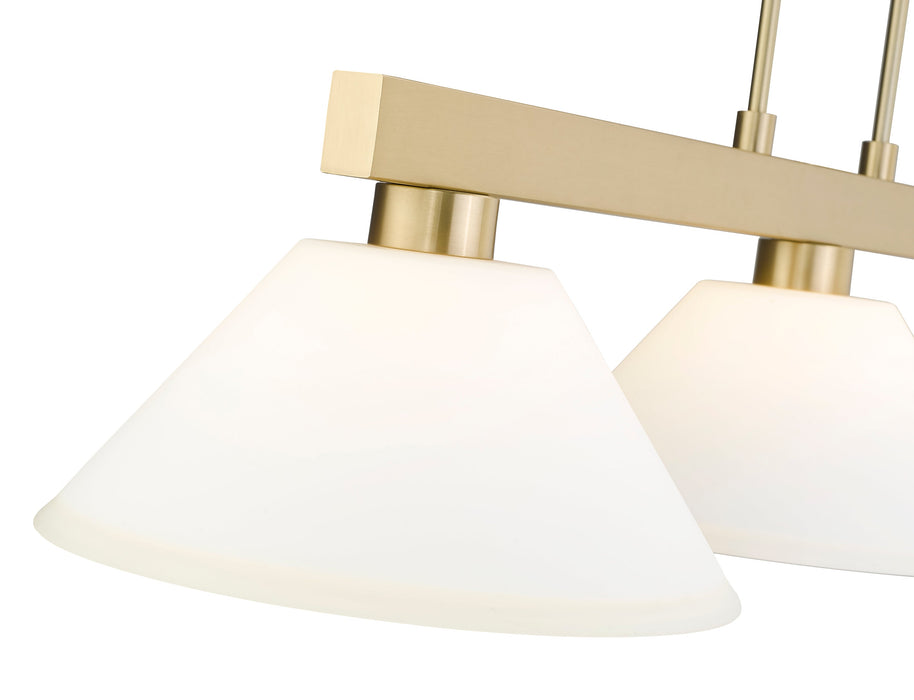 Billiard Z-Lite 152MGLD-AMO14 Modern Gold Cobalt 3 Light Billiard Z-Lite