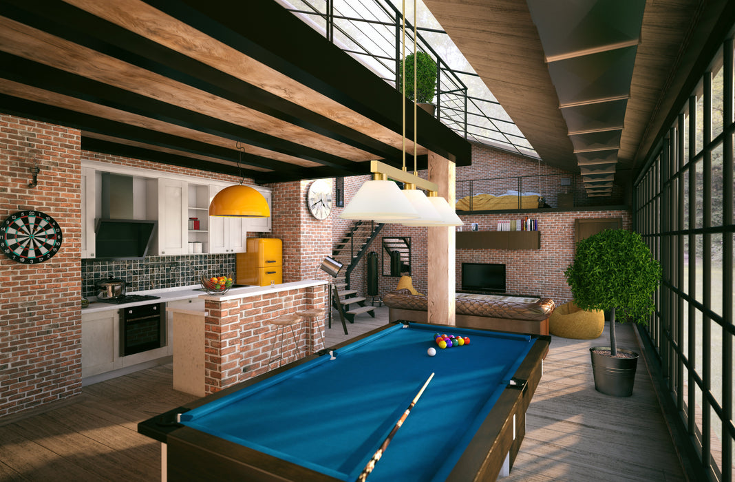 Billiard Z-Lite 152MGLD-AMO14 Modern Gold Cobalt 3 Light Billiard Z-Lite