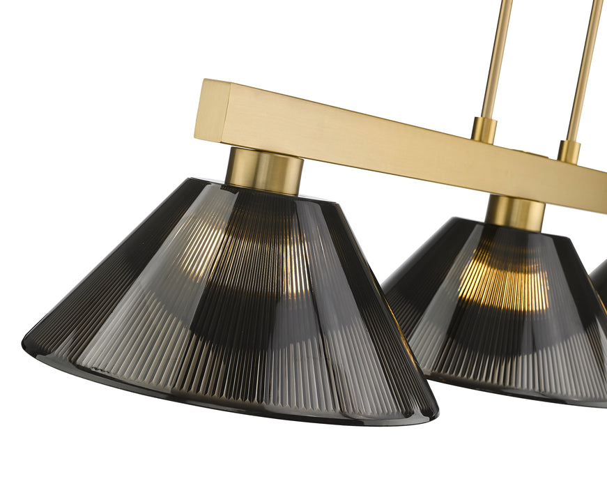 Billiard Z-Lite 152MGLD-ARS Modern Gold Cobalt 3 Light Billiard Z-Lite