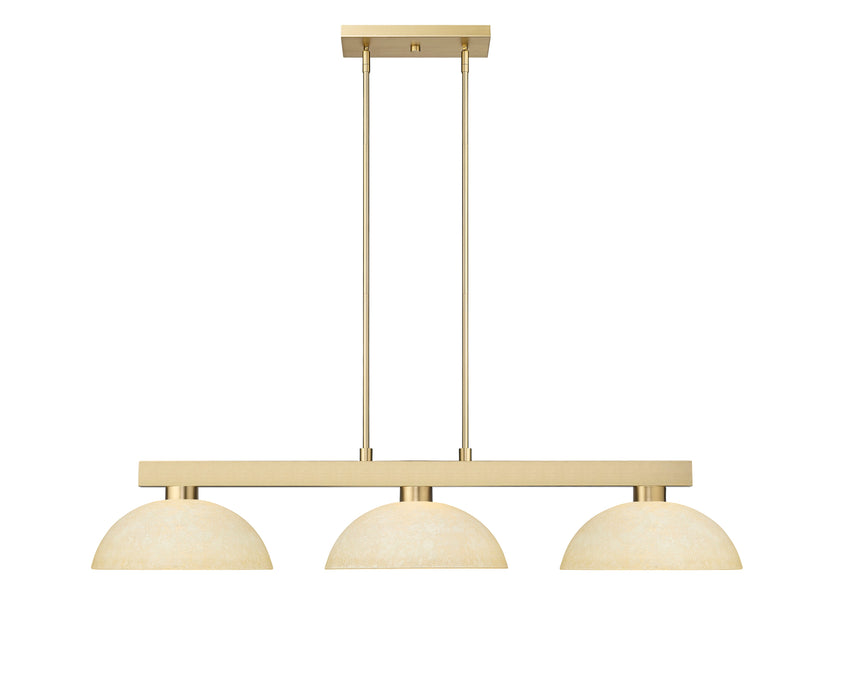 Billiard Z-Lite 152MGLD-DGM14 Modern Gold Cobalt 3 Light Billiard Z-Lite