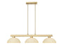 Billiard Z-Lite 152MGLD-DGM14 Modern Gold Cobalt 3 Light Billiard Z-Lite