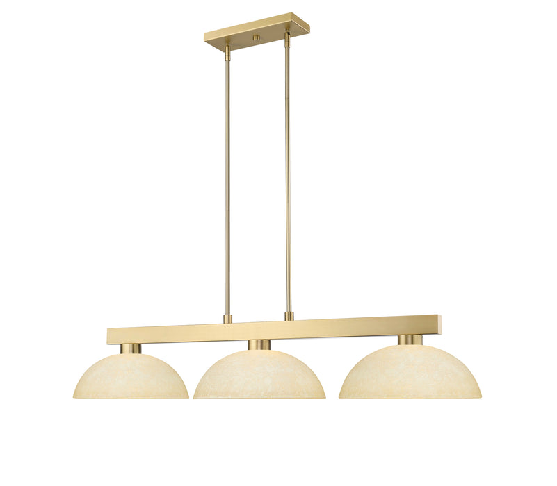 Billiard Z-Lite 152MGLD-DGM14 Modern Gold Cobalt 3 Light Billiard Z-Lite