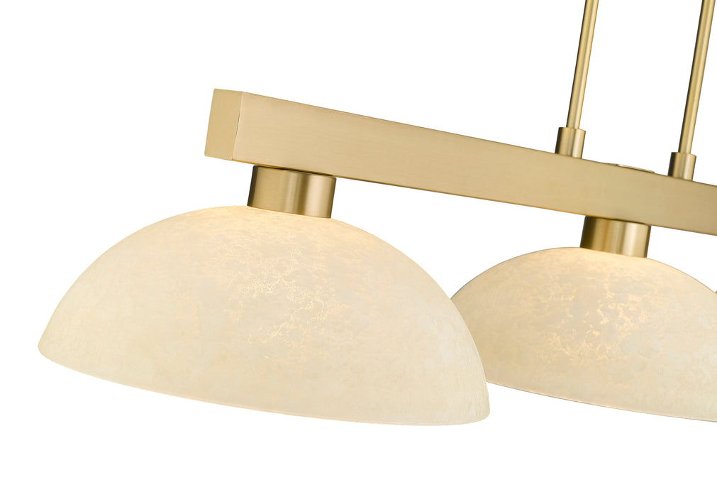 Billiard Z-Lite 152MGLD-DGM14 Modern Gold Cobalt 3 Light Billiard Z-Lite