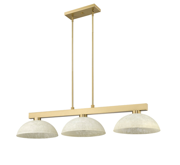 Billiard Z-Lite 152MGLD-DGM14 Modern Gold Cobalt 3 Light Billiard Z-Lite